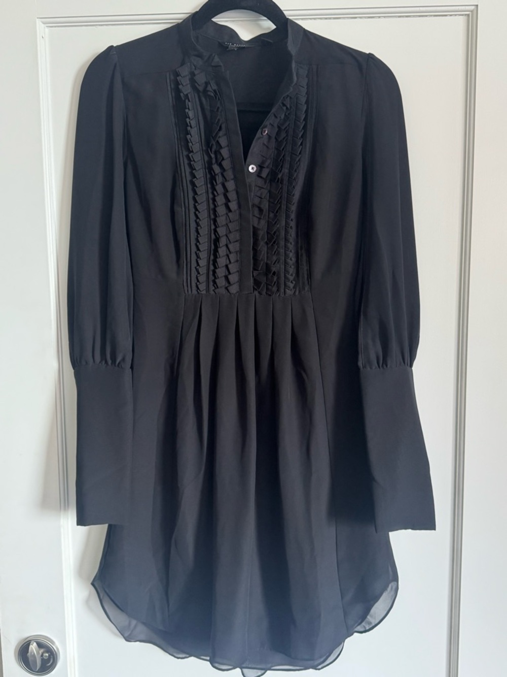 Ted Baker London Black Chiffon Dress - Size XS